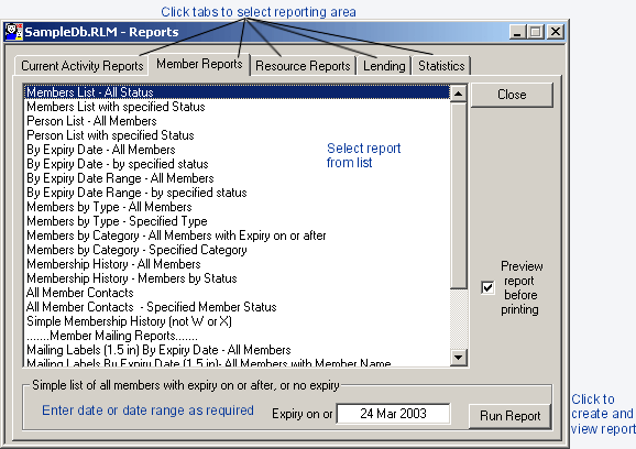 Member Reports