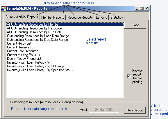 Activity Reports